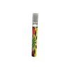 Glass Chillum with Design - Rasta Leaves, [ Single ]