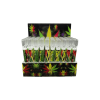 Glass Chillum with Design - Rasta Leaves, [ Box of 60 ]