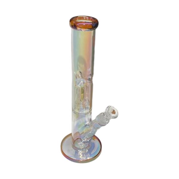 Straight Tube Water Pipe Iridescent - 12" - Image 2