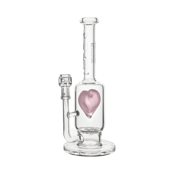 PURE Glass | Surfrider 5 Hole Disk Perc  with Heart Splashguard Water Pipe | 11" - 14mm - Image 2