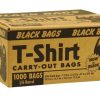 TY | Plastic  Shopping Bags - 6 inch (1/6), Black