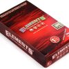 Elements | RED Slow Burning Hemp Rolling Papers - 1 1/4, [ Box of 25 ]