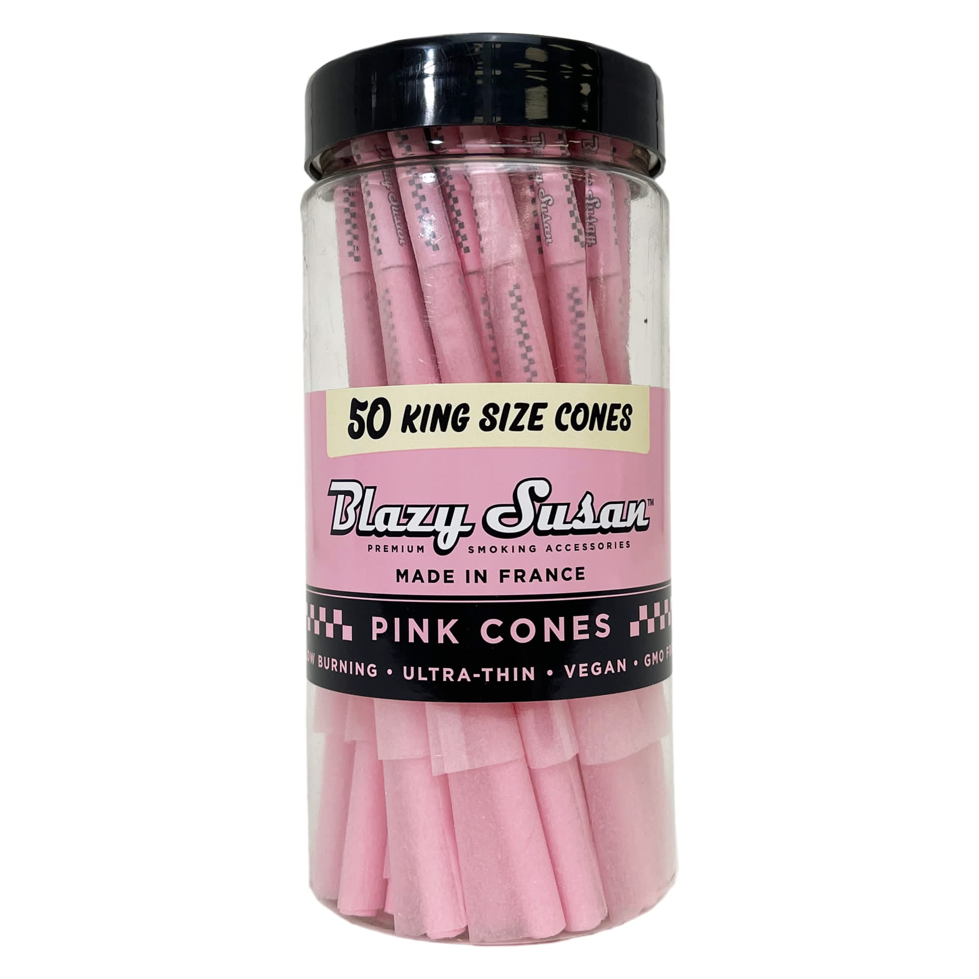 Blazy Susan | Pre Rolled Cones | 50 CT Jar – Pink, King Size (109mm) Blazy Susan | Pre Rolled Cones | 50 CT Jar - Image 12