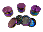 Box of 12 - Flat Rainbow Grinder - 4 Part - (GRD-5663A-3)