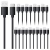 Box of 12 - P One - Premium Charger Cable - 5FT - Type C