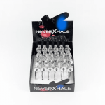 Box of 24 - NeverXhale Glass and Metal Hand Pipe - 4.5 Inches