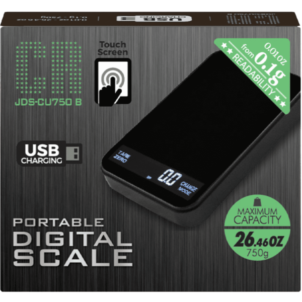 CR Digital Scale | Touch Screen with USB Charging | JDS CU750-B | 750g x 0.1g - Image 5