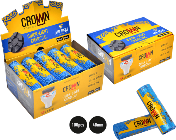 Carbopol | Crown Quick Light Hookah Charcoal | Ø 40MM - Image 4