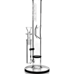 GRAV® | 12" Black Accents Medium Straight  Base Disc Water Pipe