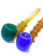 Glass Sherlock - Rim Neon Bowl Yellow Fumed - 9" - Image 2