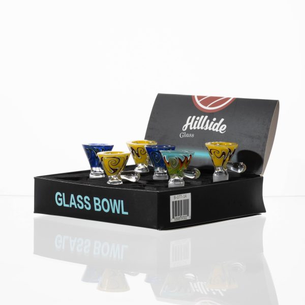 Box of 6 - Hillside Glass Bowl w/Handle & Frosted Joint - Image 2