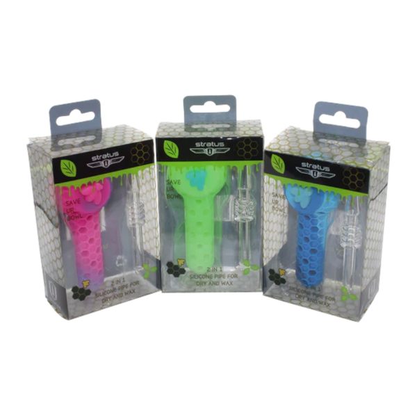 Stratus | 2 In 1 Silicone Pipe | Dry & Wax