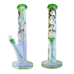 Linda Biggs - Glass Straight Tube Bong - 16"