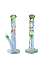 Linda Biggs - Glass Straight Tube Bong - 16"