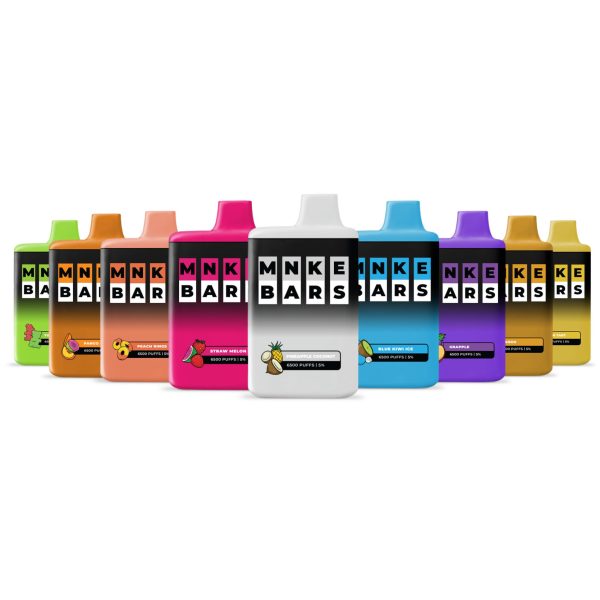 Box of 5 - MNKE Bars - 6500 Puffs