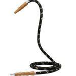 MYA Hookah | Wooden Metal Tip Hose 6"