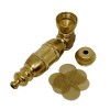 Pipo - Brass Metal Spoon Hand Pipe with Locking Storage - Gold (3.25")