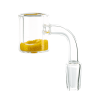 Quartz Thermochromic Banger Glow In The Dark With Clear Joint - 90 Degree Angle - 14mm (Male)
