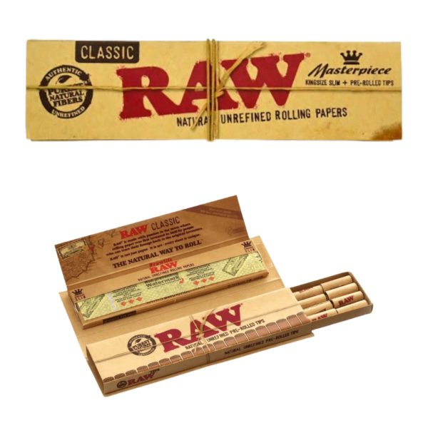 RAW | Rolling Papers + Pre Rolled Tips | Classic Masterpiece - Image 5