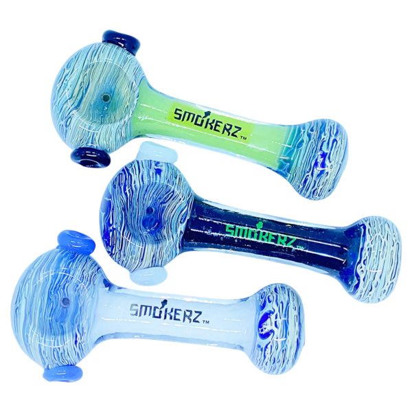 Smokerz - Glass Hand Pipe Dye Tube Frit Design Spoon - 5.15 Inches - Image 2