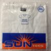 Sun Tees | T-Shirts  [ Pack of 6 ] - White, | Round Neck | Short Sleeve, LARGE