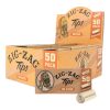 Zig Zag | Unbleached Tips | 50 Sheets Book - Wide, [ Box of 50 ]