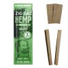 Zig Zag | Natural Hemp Wraps | 2 Pack - Natural, [ Single ]