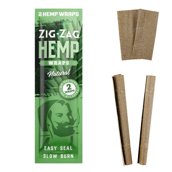 Zig Zag | Natural Hemp Wraps | 2 Pack - Image 13