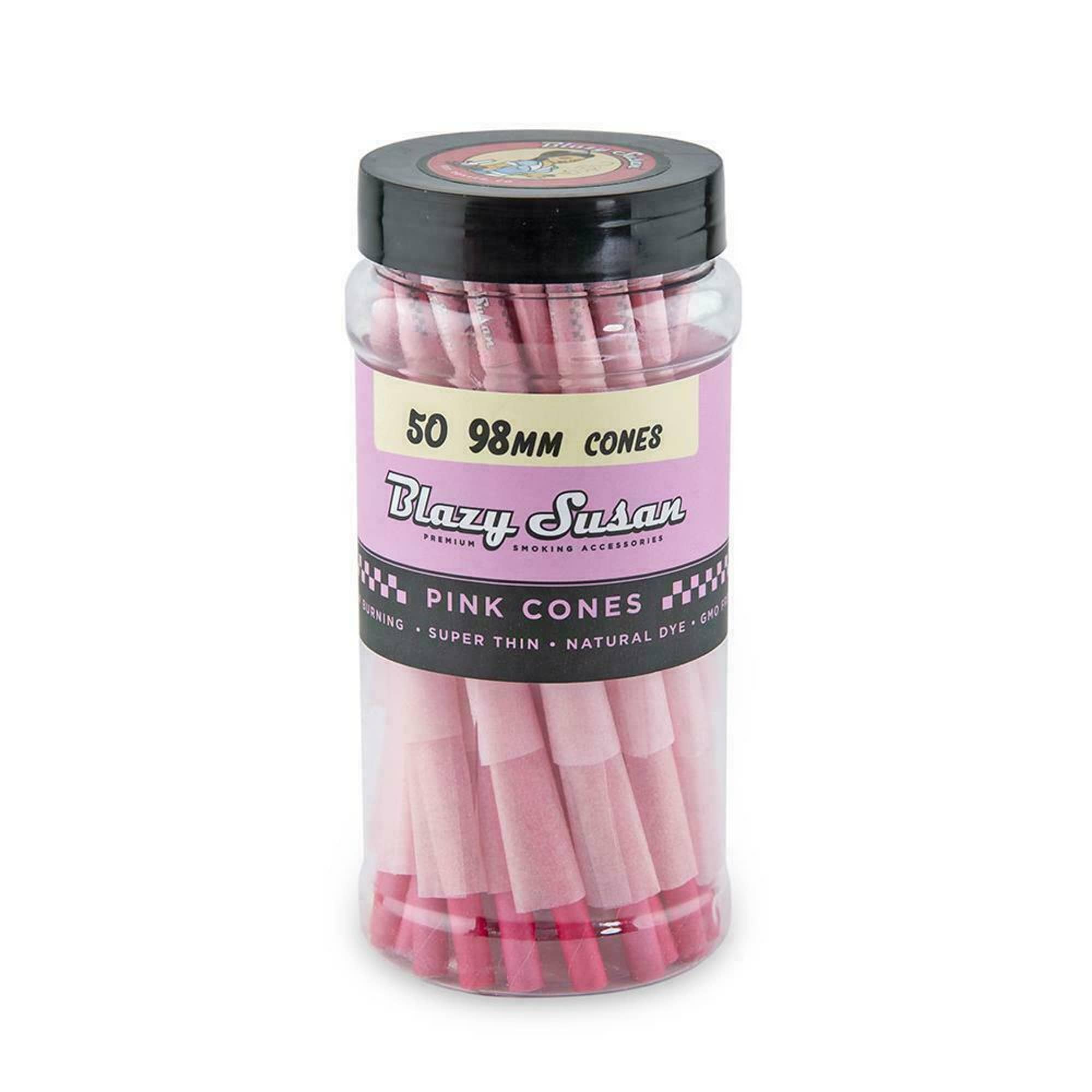 Blazy Susan | Pre Rolled Cones | 50 CT Jar – Pink, 98mm Blazy Susan | Pre Rolled Cones | 50 CT Jar - Image 8