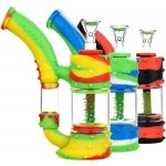 Ooze | Stack Pipe Silicone Bubbler & Dab Rig 7"