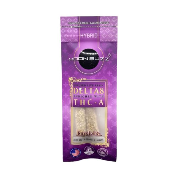 Moon Buzz | Diamond Collection  D8 + THC-A | Pre-Rolled 2PK | 2000MG | 4G - Image 12