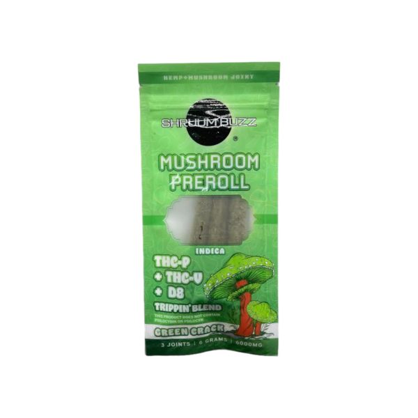 Shruum Buzz | Prerolls | Trippin' Blend  THC-P+THCV+D8 6000 MG | 3 Pack - Image 9