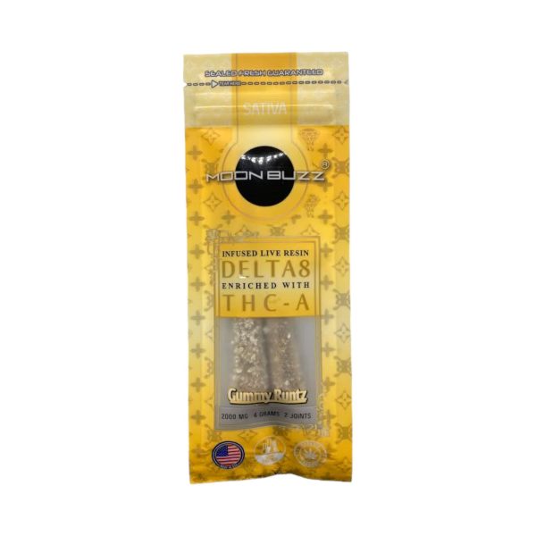 Moon Buzz | Diamond Collection  D8 + THC-A | Pre-Rolled 2PK | 2000MG | 4G - Image 11