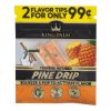 King Palm™ | Flavored  Tips - Squeeze and Pop | 2 Ct Pack - Pine Drip, [ Box of 50 ]
