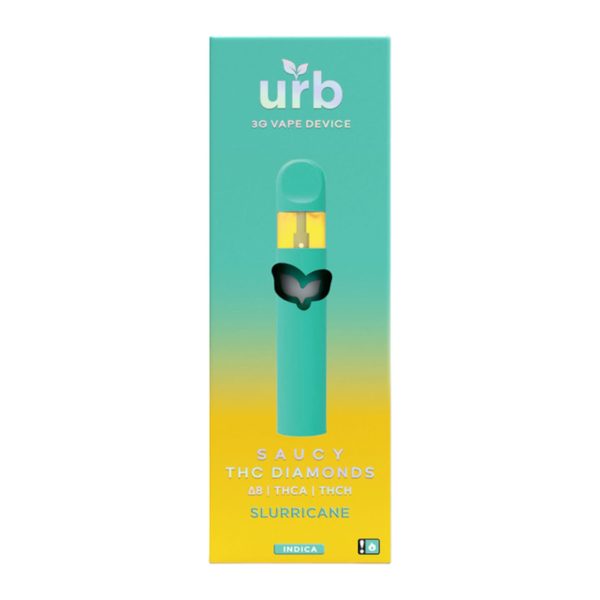 Box of 6 - Urb  - Saucy Diamonds Blend D8 + THCA + THCH Disposable - 3G - Image 3