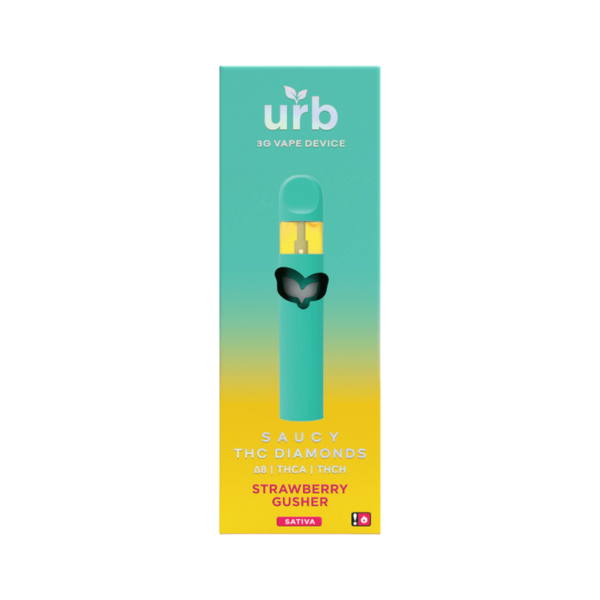 Box of 6 - Urb  - Saucy Diamonds Blend D8 + THCA + THCH Disposable - 3G - Image 4
