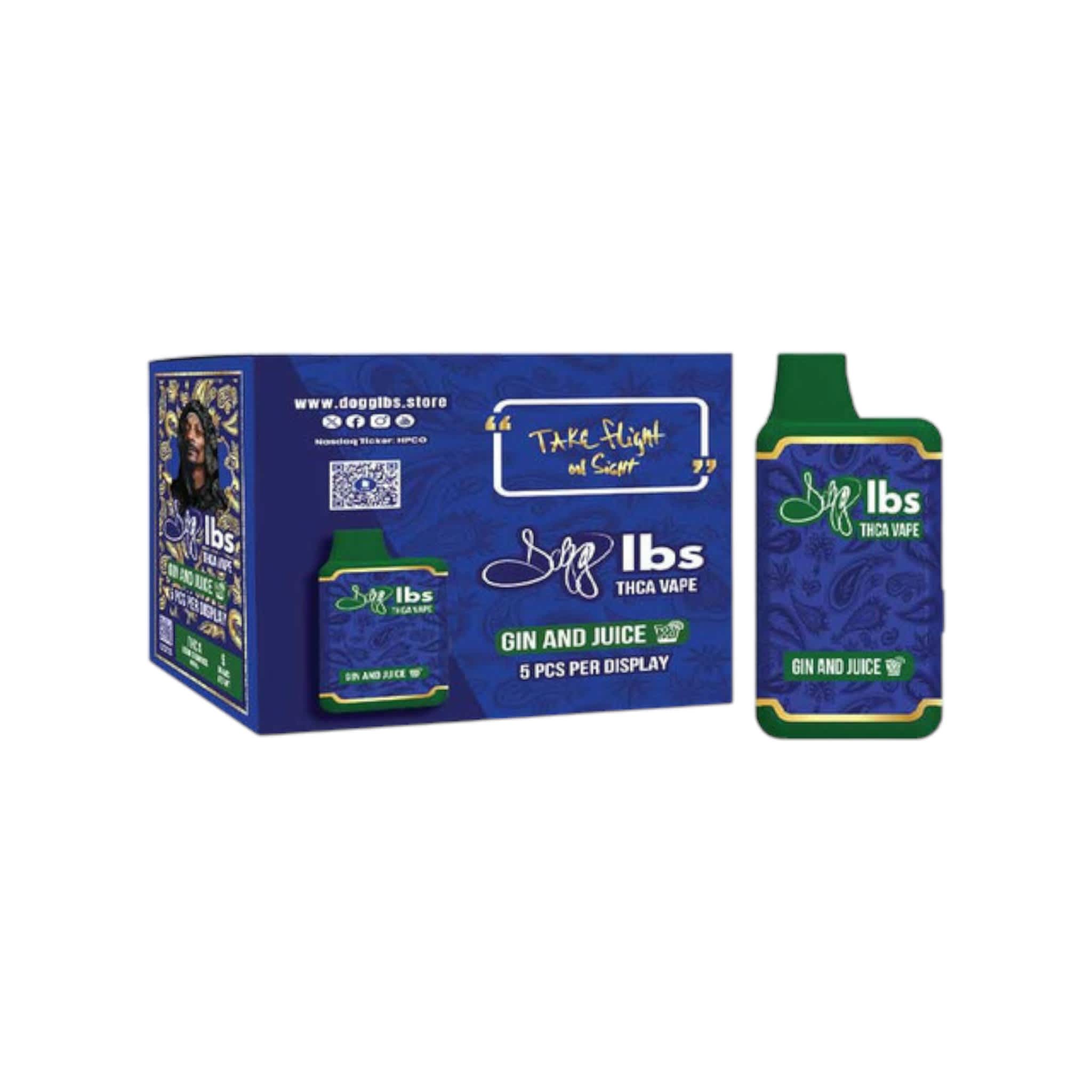 [Box of 5] - Snoop Dogg Lbs - THC-A + Liquid Diamonds Disposable - 5G - Image 4