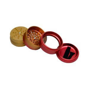 Neu | Dry Herb Aluminum Grinder with Ashtray & Storage Top | 4 Part | 63MM
