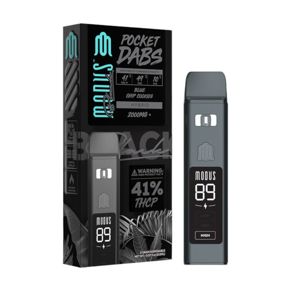 [Box of 5] Modus | Black Pocket Dabs THCP + HHC + HTE Disposable with LED Screen | 2G - Image 4