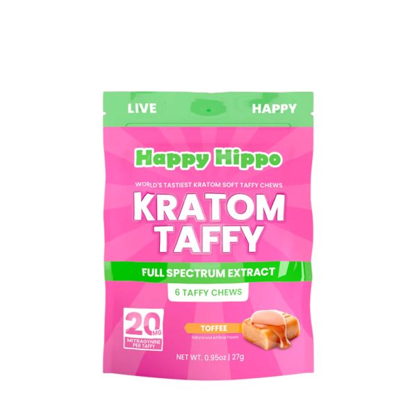Happy Hippo | Kratom Extract Taffy | 6ct - 20mg Each - Image 2