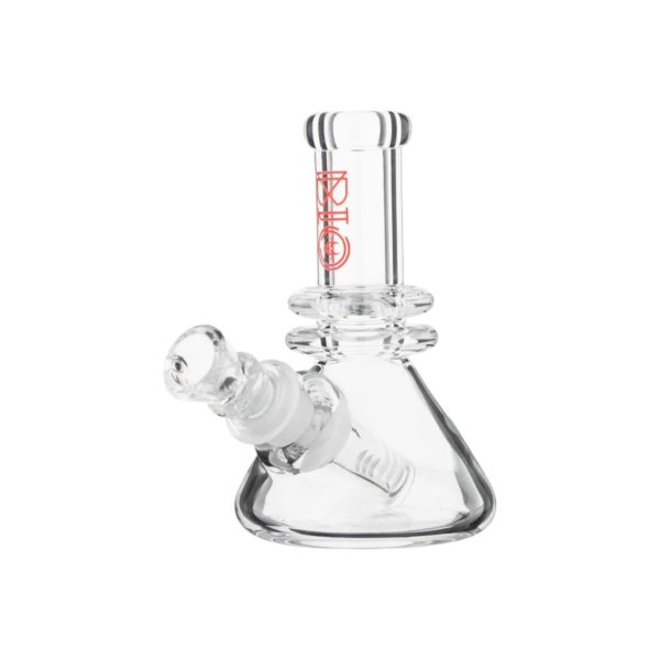 BIO Glass | Mini Heavy Duty Colored Logo Beaker Water Pipe | 5" - 14MM