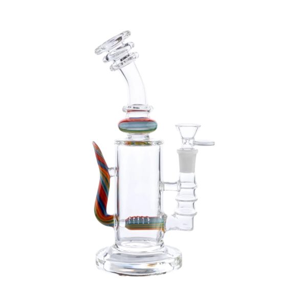 Water Pipe | Glass Reversal Inline with Horn | 9"