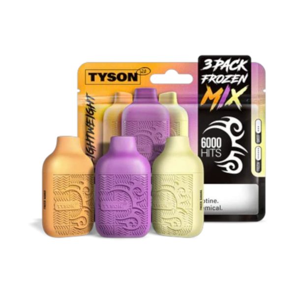 Tyson 2.0 | Lightweight 6000 Puff Nicotine Disposable 3pk | 12ML [Box of 10]