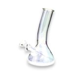Glass Iridescent Colored Beaker Water Pipe with Ice Catcher & Downstem | 204 Grams - 8"