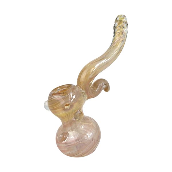 7" High Grade Fumed Twist Mouth Bubbler Hand Pipe