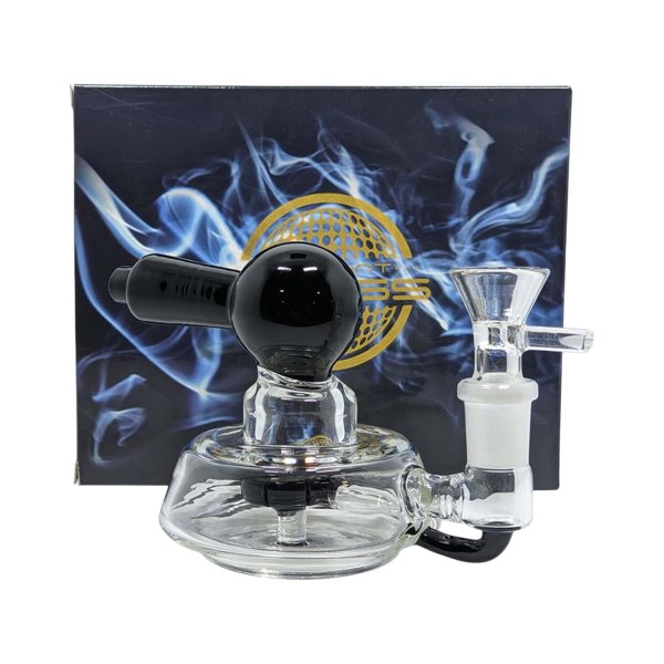 On Point Glass | 4" Compact Round Bowl Shower Head Water Pipe | 14M