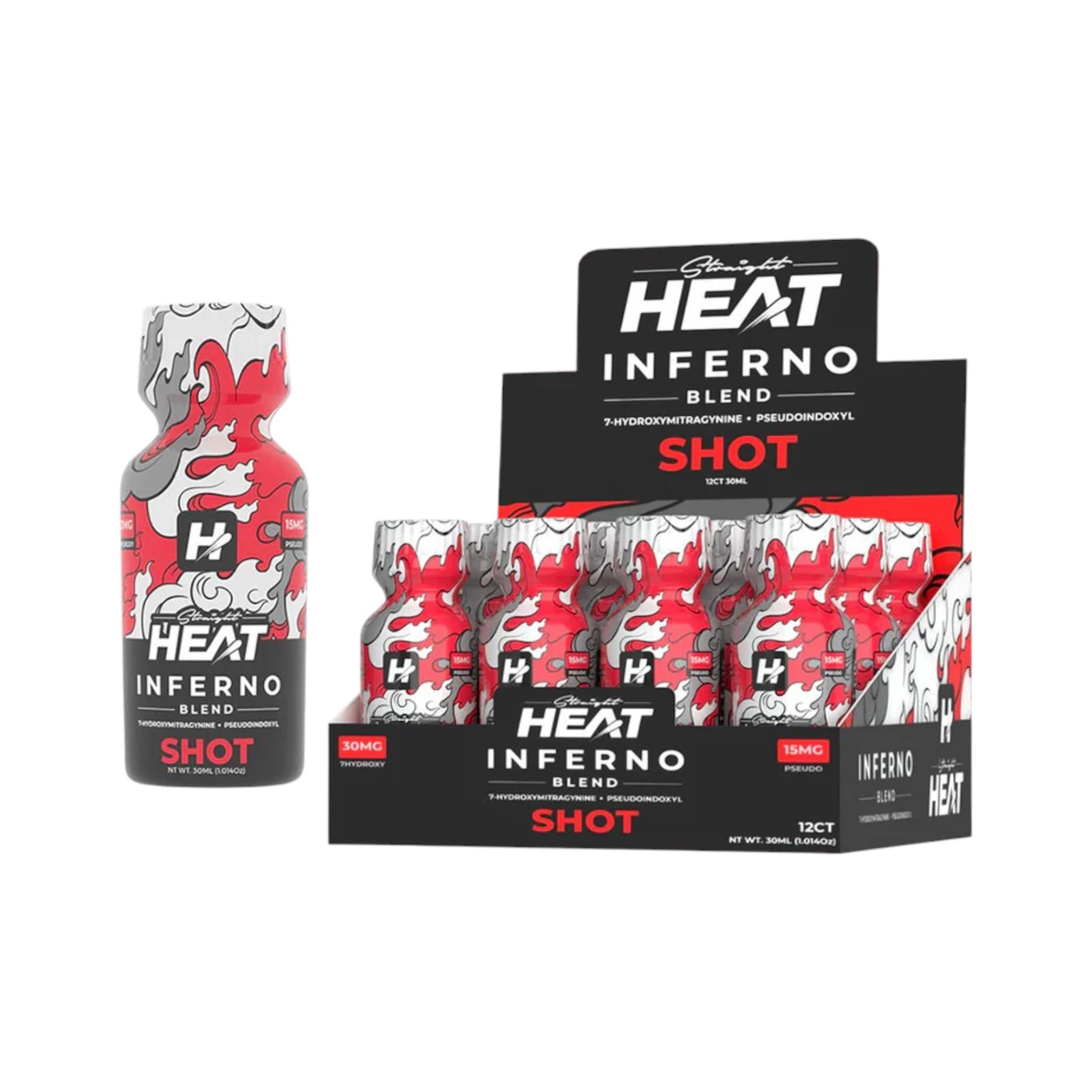 Straight Heat | Inferno Blend Pseudo Shots + 7OH | 45MG - Image 3
