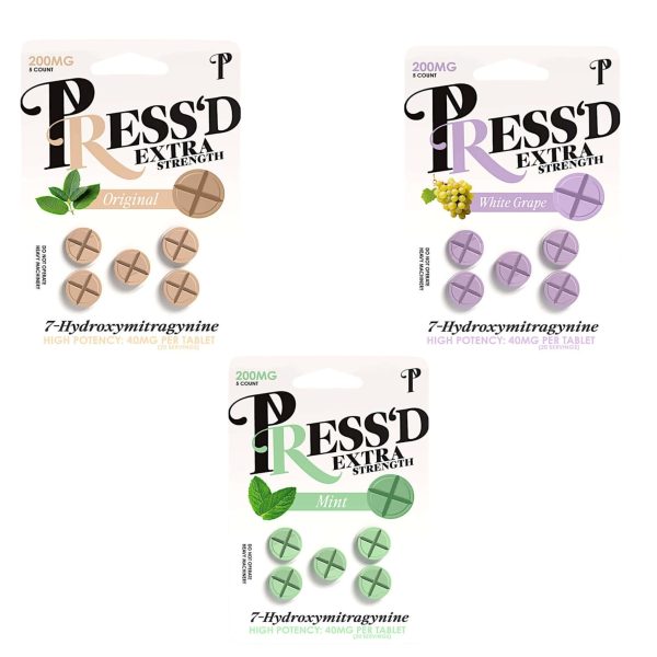 Press'd | Extra Strength 7OH Tablets | 5ct - 40MG Each