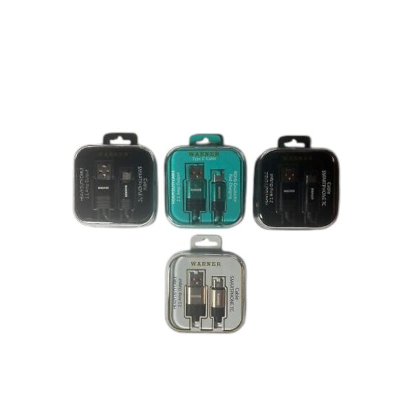 Box of 12 | Warner Wireless | Type C to Type C Charging Cable [00001]