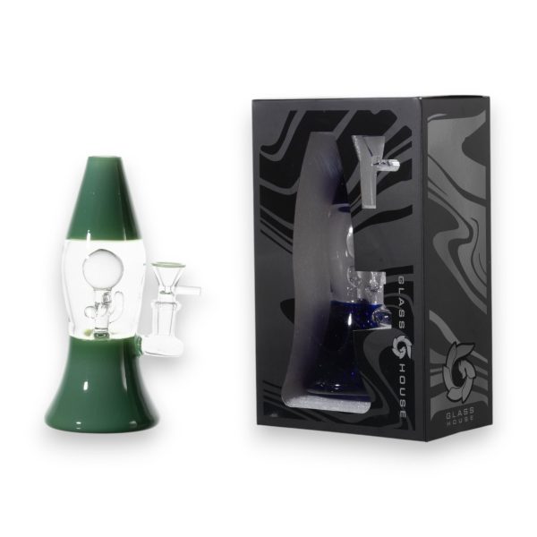 Glass House | Lava Lamp Water Pipe | 8" [HE-085]